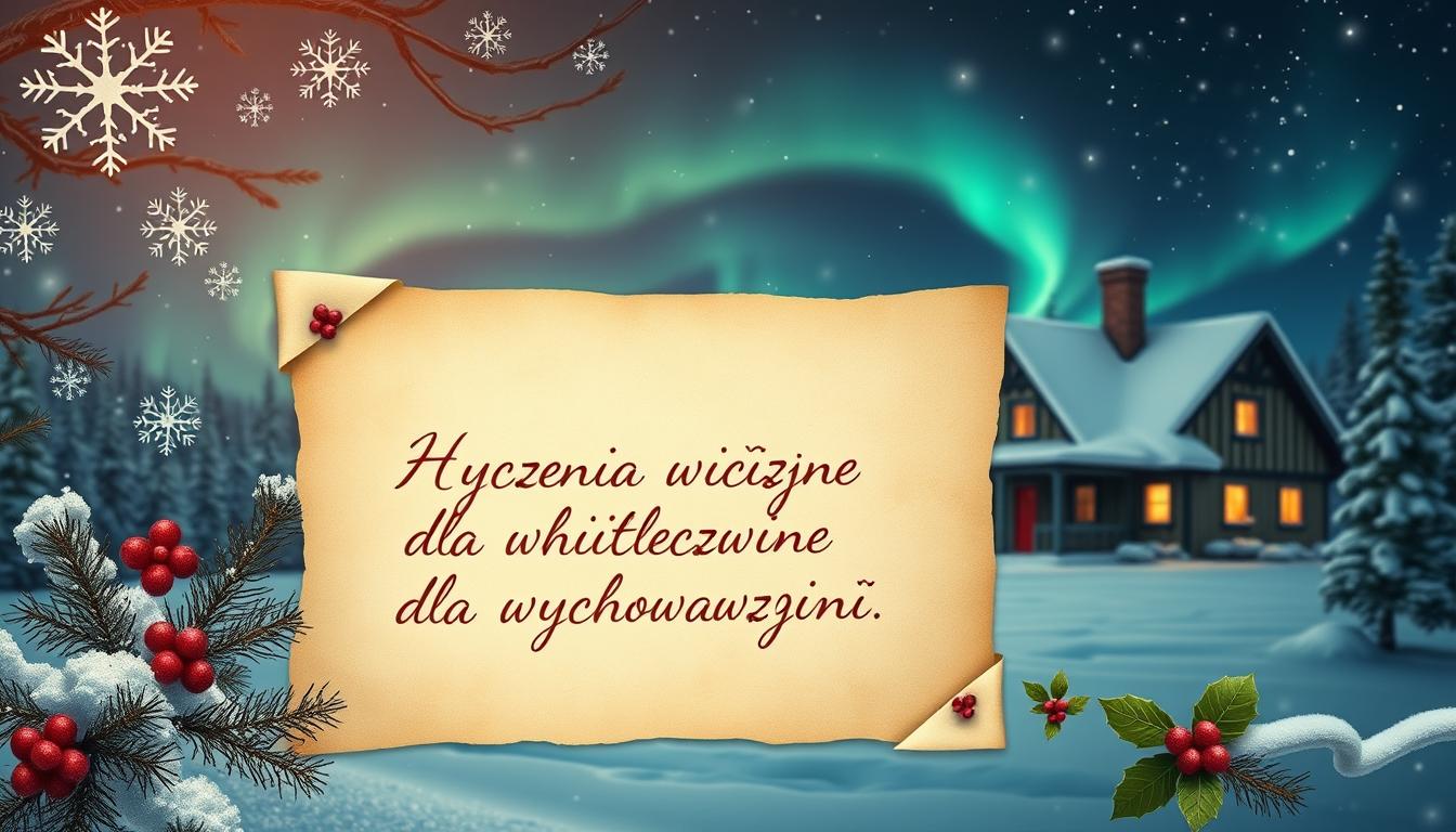 Życzenia świąteczne dla wychowawczyni